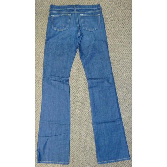 Womens Old Navy Bootcut Jeans 4T Tall Diva Blue Denim Dark Wash Flat Front Long - Picture 4 of 5